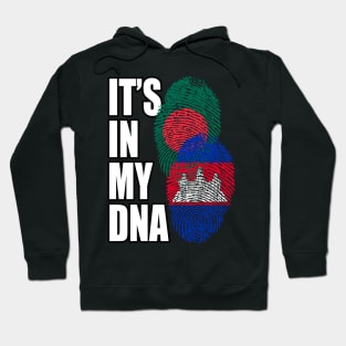 Cambodian And Bangladeshi Mix Heritage DNA Flag Hoodie